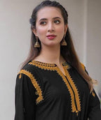 2 Pcs Women's Stitched Linen Embroidered Shirt And Trouser