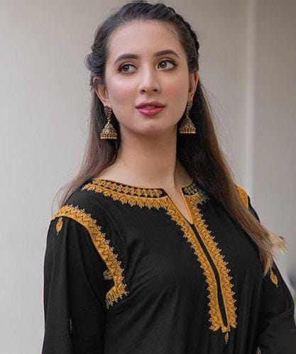 2 Pcs Women's Stitched Linen Embroidered Shirt And Trouser